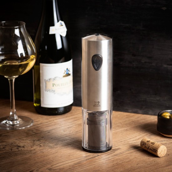 Cavatappi elettrico, 20 cm, "Elis", Stainless Steel - Peugeot