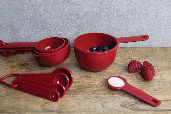Set mit 5 Messlöffeln, Farbe "Empire Red" - Marke KitchenAid