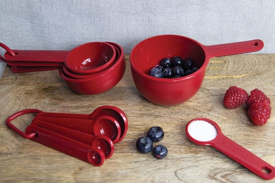 Set mit 5 Messlöffeln, Farbe "Empire Red" - Marke KitchenAid