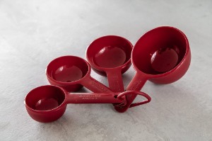 Set van 4 maatbekers, kleur "Empire Red" - merk KitchenAid