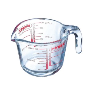 Gegradueerde mok, gemaakt van borosilicaatglas, "Classic", 250 ml – Pyrex