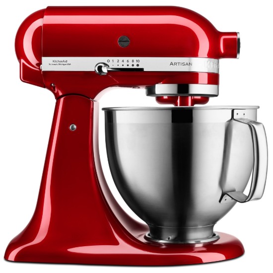 Kantelbare keukenmixer, 4.8L, Model 185, Artisan, Candy Apple - KitchenAid