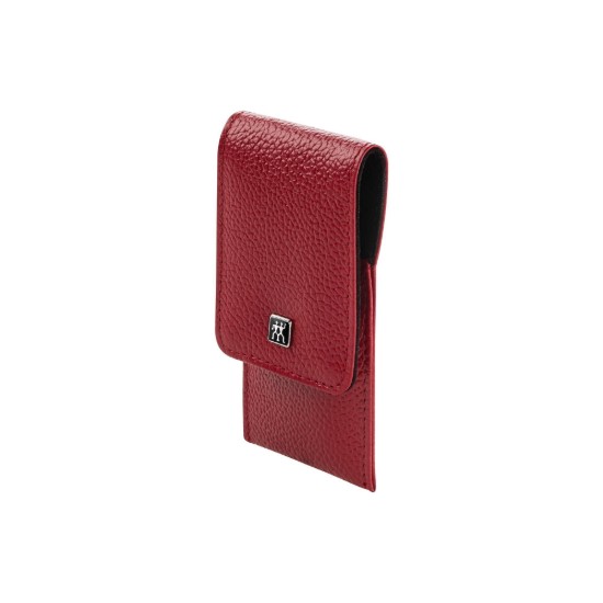 3-piece satin stainless steel set, red leather pocket case - Zwilling TWINOX