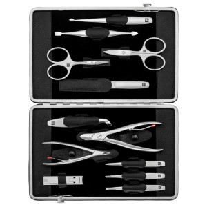 12-delige set, roestvrij staal, lederen houder, zwart - Zwilling TWINOX