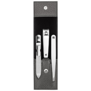 Set manicure 3 pezzi, portafoglio in pelle, Antracite - Zwilling Classic Inox