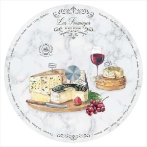 Draaibare schotel "Les Fromages" van glas, 32 cm - Easy Life