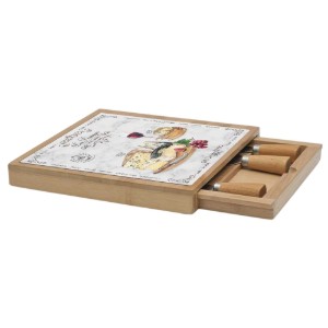 "Les Fromages" 6-delige kaasserveerset, 25,5 x 25,5 cm - Easy Life