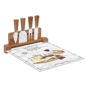 Servizio formaggio 6 pezzi "Les Fromages" 30 x 25 cm - Easy Life