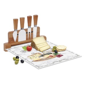 Servizio formaggio 6 pezzi "Les Fromages" 30 x 25 cm - Easy Life