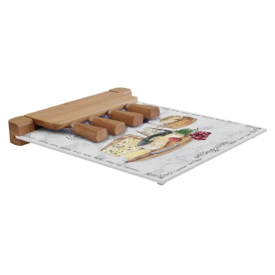 Servizio formaggio 6 pezzi "Les Fromages" 30 x 25 cm - Easy Life