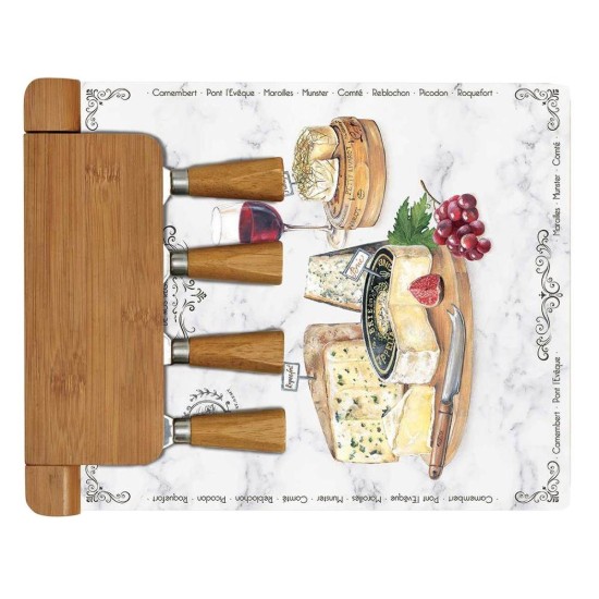 Servizio formaggio 6 pezzi "Les Fromages" 30 x 25 cm - Easy Life