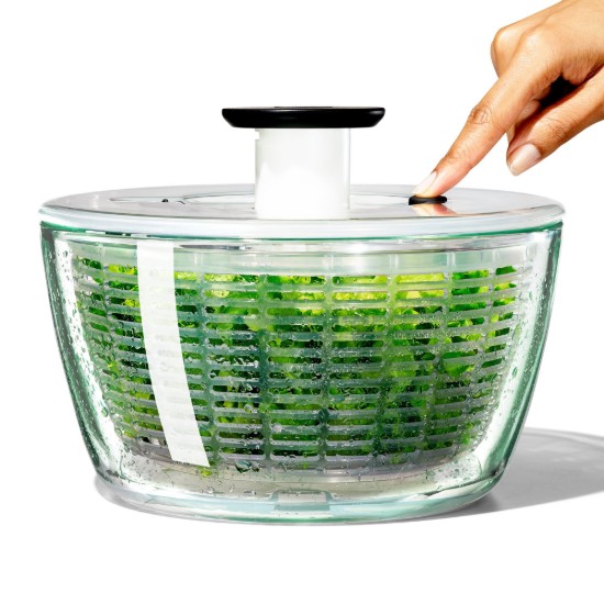 Centrifuga per insalata, ciotola in vetro, 4,1 L / 27 cm - OXO