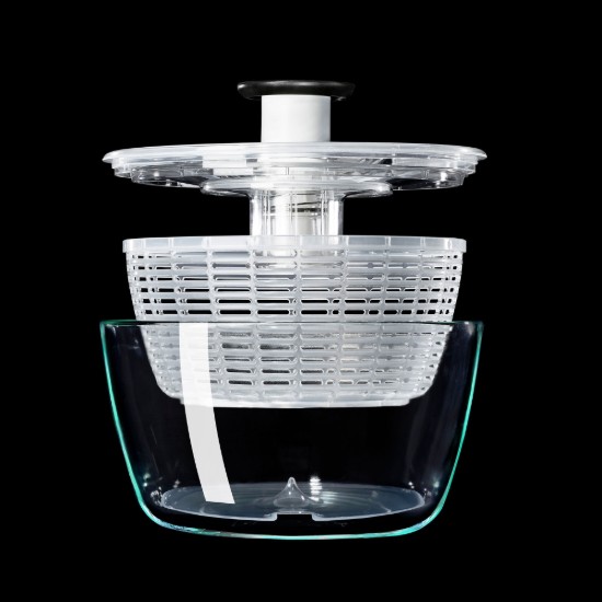 Centrifuga per insalata, ciotola in vetro, 4,1 L / 27 cm - OXO