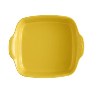 Square oven dish, ceramic, 24 cm/1.8L, Provence Yellow - Emile Henry