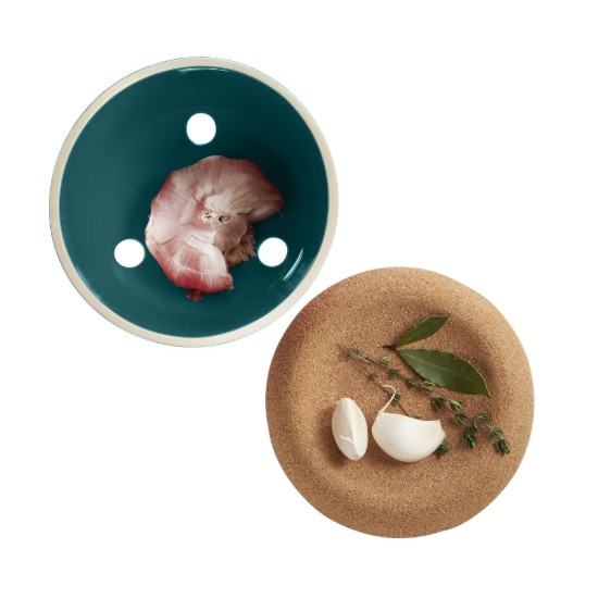 Knoflookpot, keramiek, 14,5 cm, Blue Flame - Emile Henry