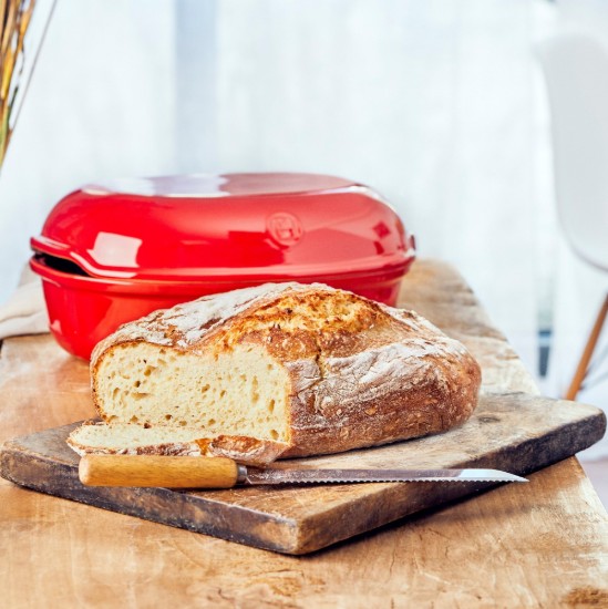 Ambachtelijk brood ovenschaal, keramiek, 34 x 22 x 15 cm, Burgundy - Emile Henry