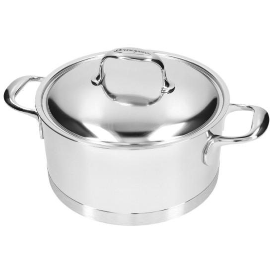 Casseruola con coperchio, 22 cm / 4 l, gamma Atlantis, acciaio inox - Demeyere