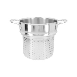 Cooking pot with sieve, for pasta, 20 cm, Atlantis range, stainless steel - Demeyere