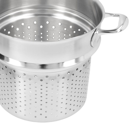 Cooking pot with sieve, for pasta, 20 cm, Atlantis range, stainless steel - Demeyere