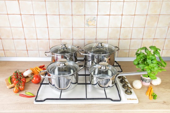 Set pentole in acciaio inox, 8 pezzi - Zokura