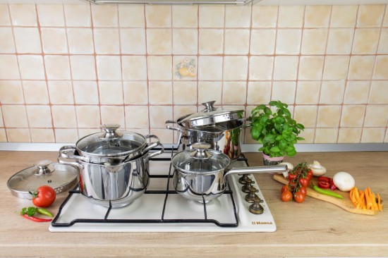 Set pentole in acciaio inox, 8 pezzi - Zokura
