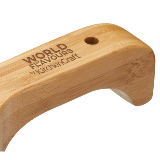 Cheese grater, stainless steel, with bamboo support - Kitchen Craft