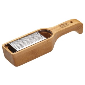 Grattugia per formaggio, acciaio inox, con supporto in bambù - Kitchen Craft