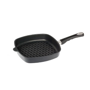 Vierkante grillpan, aluminium, 28 x 28 cm - AMT Gastroguss