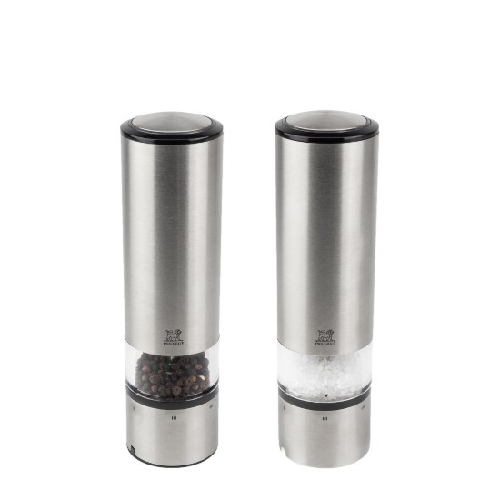 Sett med 2 elektriske salt- og pepperkverner, 20 cm, "Elis" - Peugeot