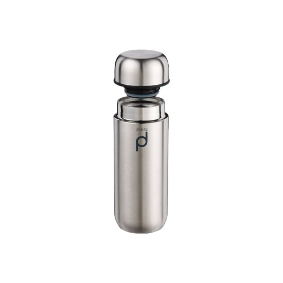Borraccia termicamente isolata, acciaio inossidabile, 200 ml, "DrinkPod", argento opaco - Grunwerg