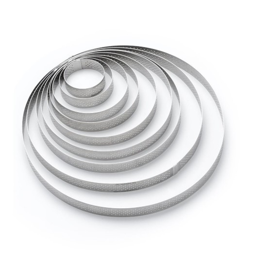Stampo forato per mini crostate, acciaio inox, 6,5 cm - de Buyer