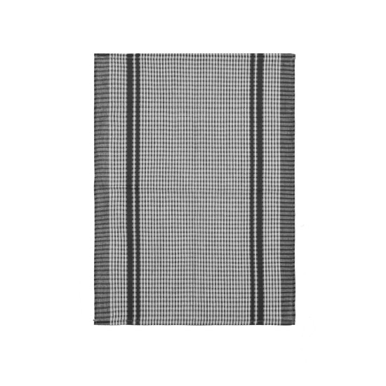 Set asciugamani da cucina 6 pezzi, 50 x 70 cm, "Waffle", Black - Tiseco