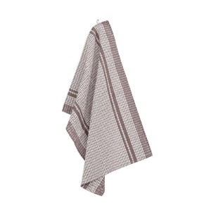 Set asciugamani da cucina 6 pezzi, 50 x 70 cm, "Waffle", Tortora - Tiseco
