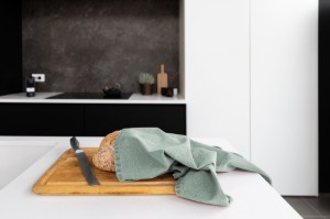 Set di 3 strofinacci da cucina, cotone, 50x70 cm, "Myrna", Verde - Tiseco