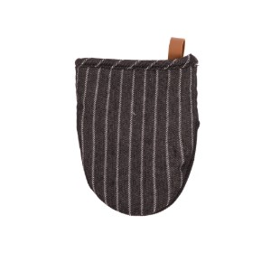 "Sherlock" set van 2 ovenwanten, 18 x 44 cm, Zwart - Tiseco
