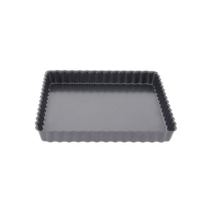 Tart mould with removable bottom side, steel, 18x18 cm - de Buyer