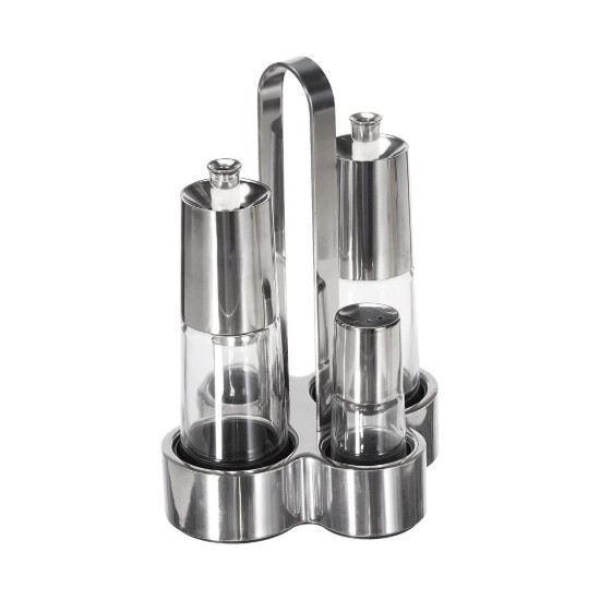 Set dispenser da 4 pezzi, acciaio inossidabile, "Bella" - BRA