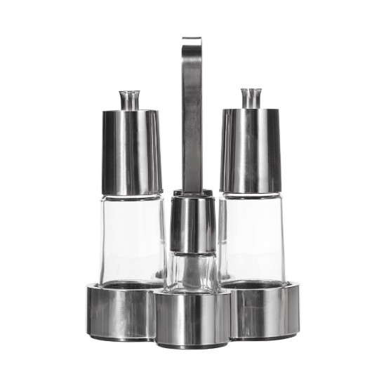 Set dispenser da 4 pezzi, acciaio inossidabile, "Bella" - BRA