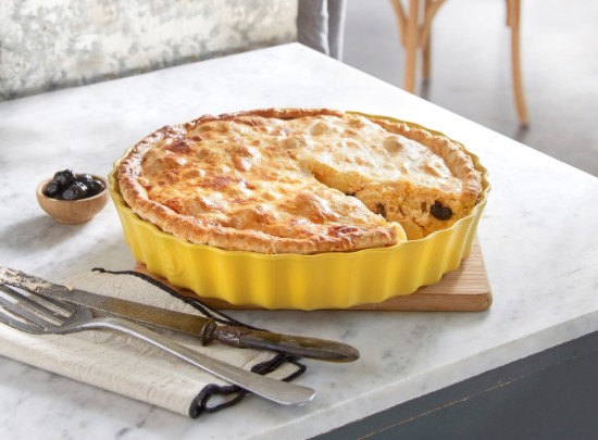 Tart baking dish, ceramic, 32 cm/3L, Provence Yellow - Emile Henry