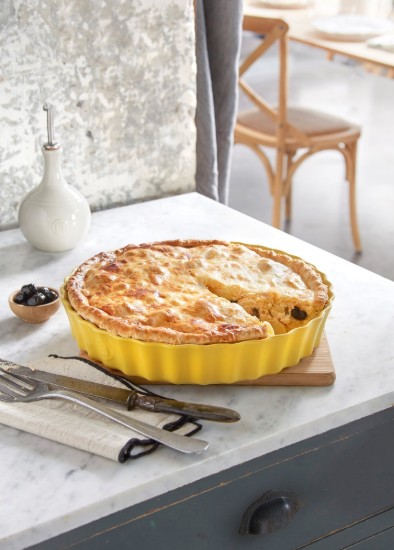 Tart baking dish, ceramic, 32 cm/3L, Provence Yellow - Emile Henry