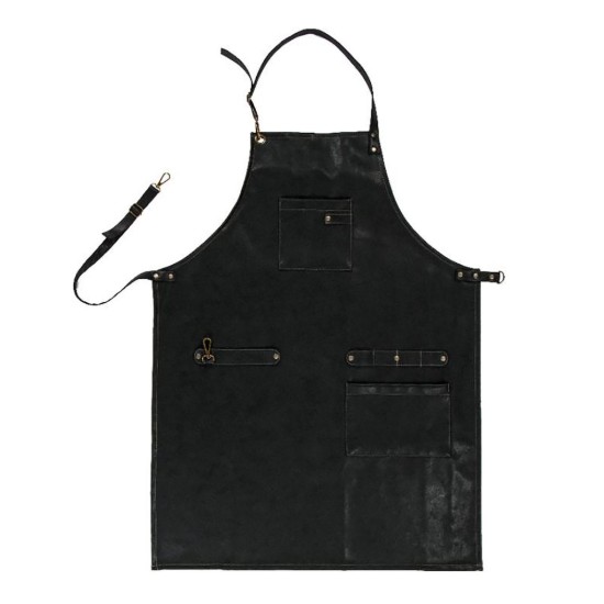 Grembiule da cucina, 64 x 85 cm, nero - Tiseco