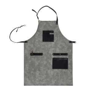Grembiule da cucina, 64 x 85 cm, grigio - Tiseco