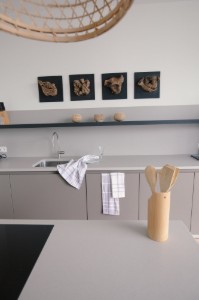Set di 3 strofinacci da cucina, cotone biologico, 50x70 cm, Beige - Tiseco