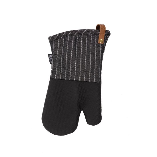 Set di 2 guanti da forno (sinistra + destra), 17 x 33 cm, "Sherlock", Nero - Tiseco