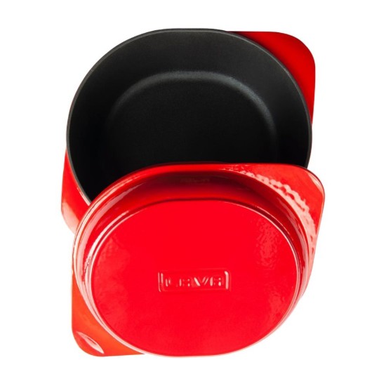 Broodbak met deksel, gietijzer, 27 × 24 cm, Rood - LAVA