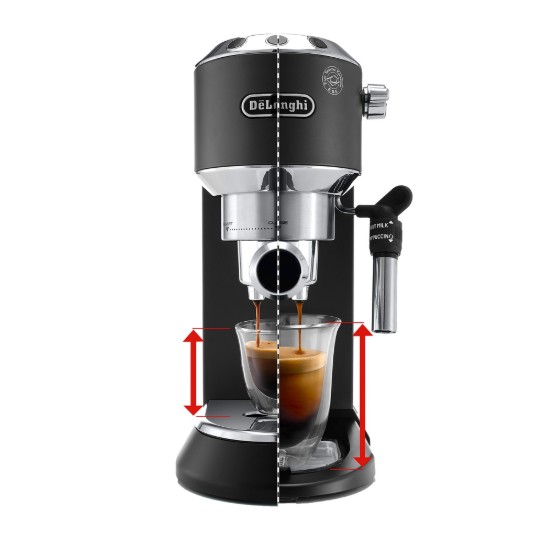 Handmatige espressomachine, 1300W, "Dedica", zwart - De'Longhi