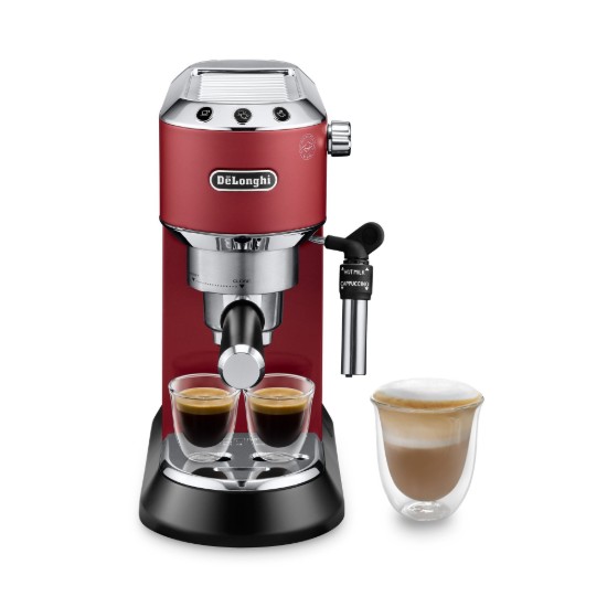 Macchina per caffè espresso manuale, 1300W, "Dedica", rossa - De'Longhi