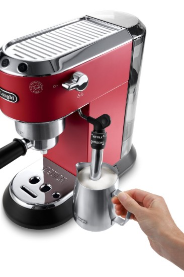 Macchina per caffè espresso manuale, 1300W, "Dedica", rossa - De'Longhi