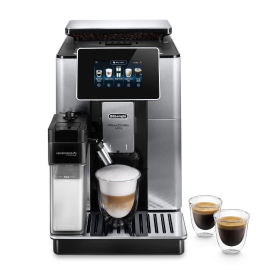Macchina per caffè espresso automatica, 1450W, "PrimaDonna Soul", Metal Black - DeLonghi