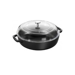 Pentola Braiser per brasatore saute, ghisa, 24cm/2,4L, Black - Staub